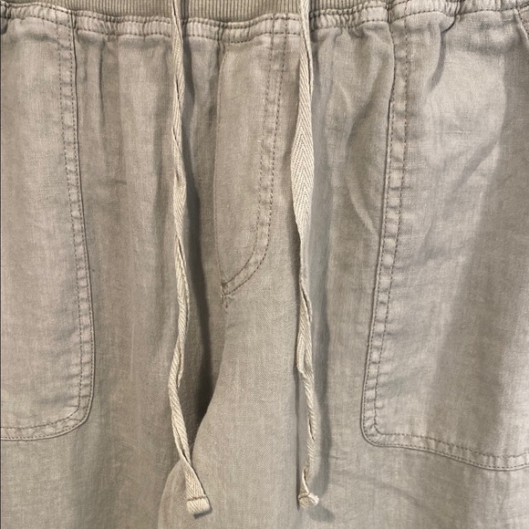 C&C California Joggers Linen Pockets Khaki Olive Green Size Small - Picture 4 of 12